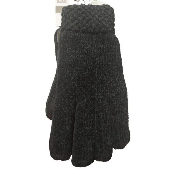 Isotoner Signature Black Chenille Cable-Knit Gloves Sz One Size NWT - Picture 8 of 11